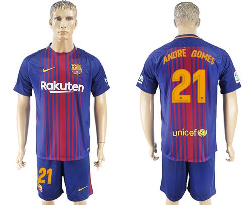Barcelona #21 Andre Gomes Home Soccer Club Jersey